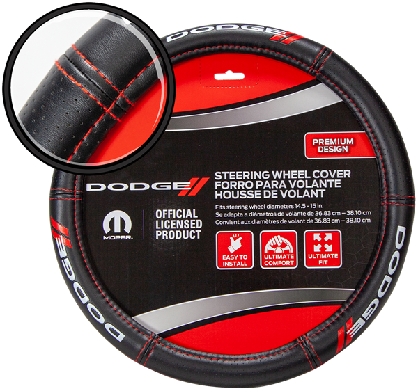 Dodge// Deluxe Steering Wheel Cover
