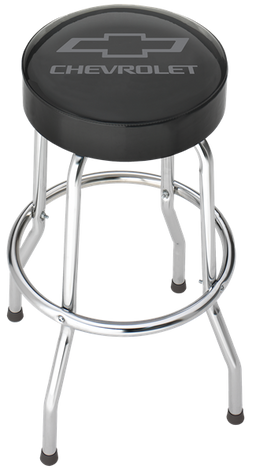 Chevrolet Bowtie Gray Garage Stool
