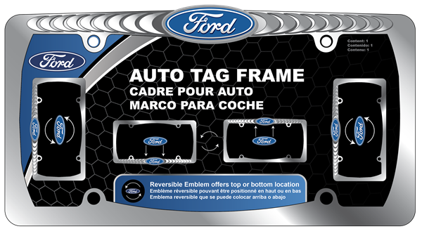 Ford Reversible Logo Chrome Frame