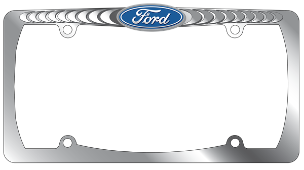 Ford Reversible Logo Chrome Frame