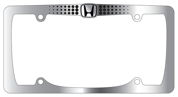 Honda Reversible Logo Chrome Frame