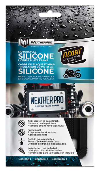 WeatherPro Motorcycle Black Silicone Frame