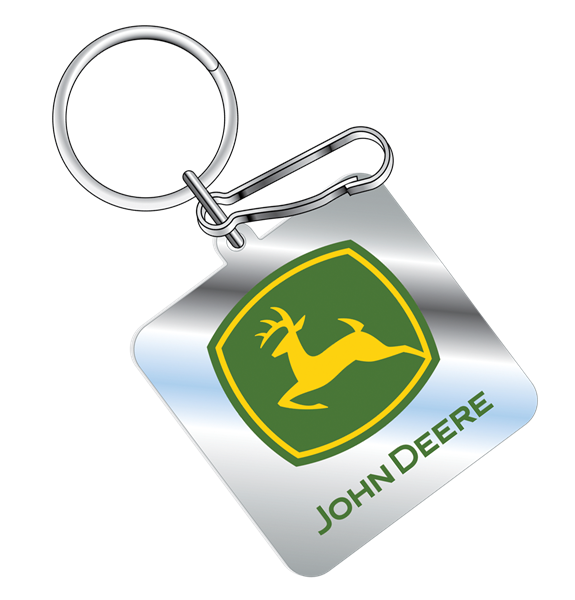 John Deere Enamel Key Chain