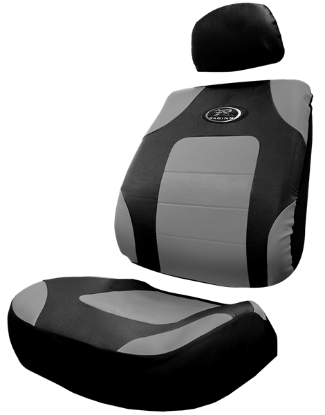 R Racing Gray Sport Low Back Seat Cover