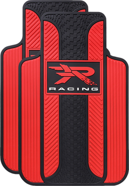R Racing Red Velocity Floor Mats