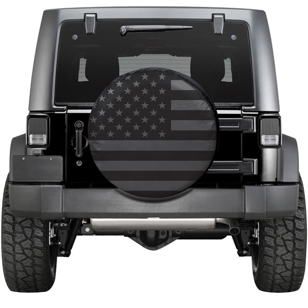 WeatherPro American Flag Gray Spare Tire Cover