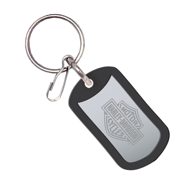 Harley-Davidson Rubber Tag Bar & Shield Key Chain