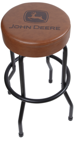 John Deere Embossed Logo Garage Stool