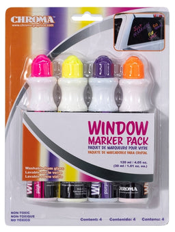 4 Pack Neon Window Markers