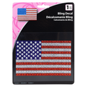 American Flag Full Bling Decal