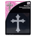 Cross Silver Bling Decal