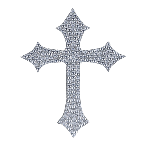 Cross Silver Bling Decal