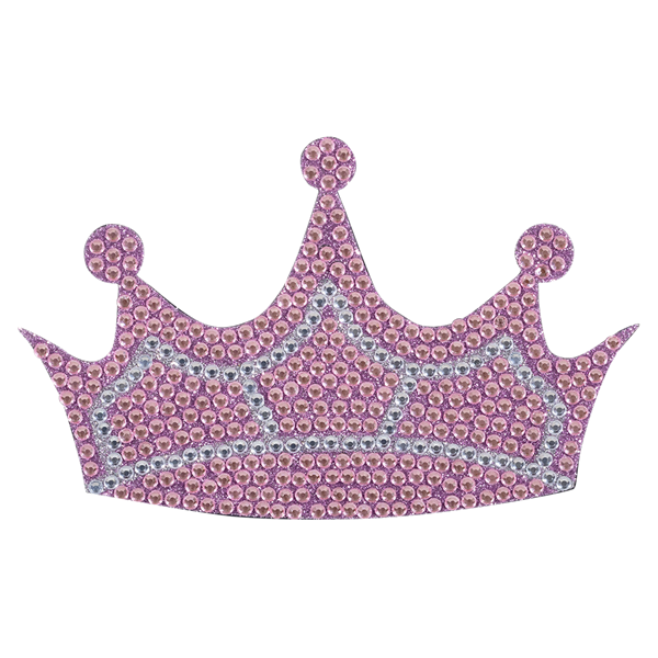 Crown Silver/Pink Full Bling Decal