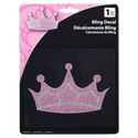 Crown Silver/Pink Full Bling Decal