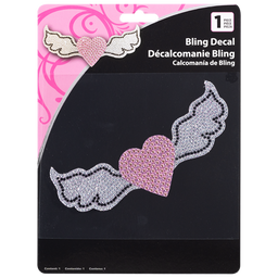 Heart Silver Full Bling Decal